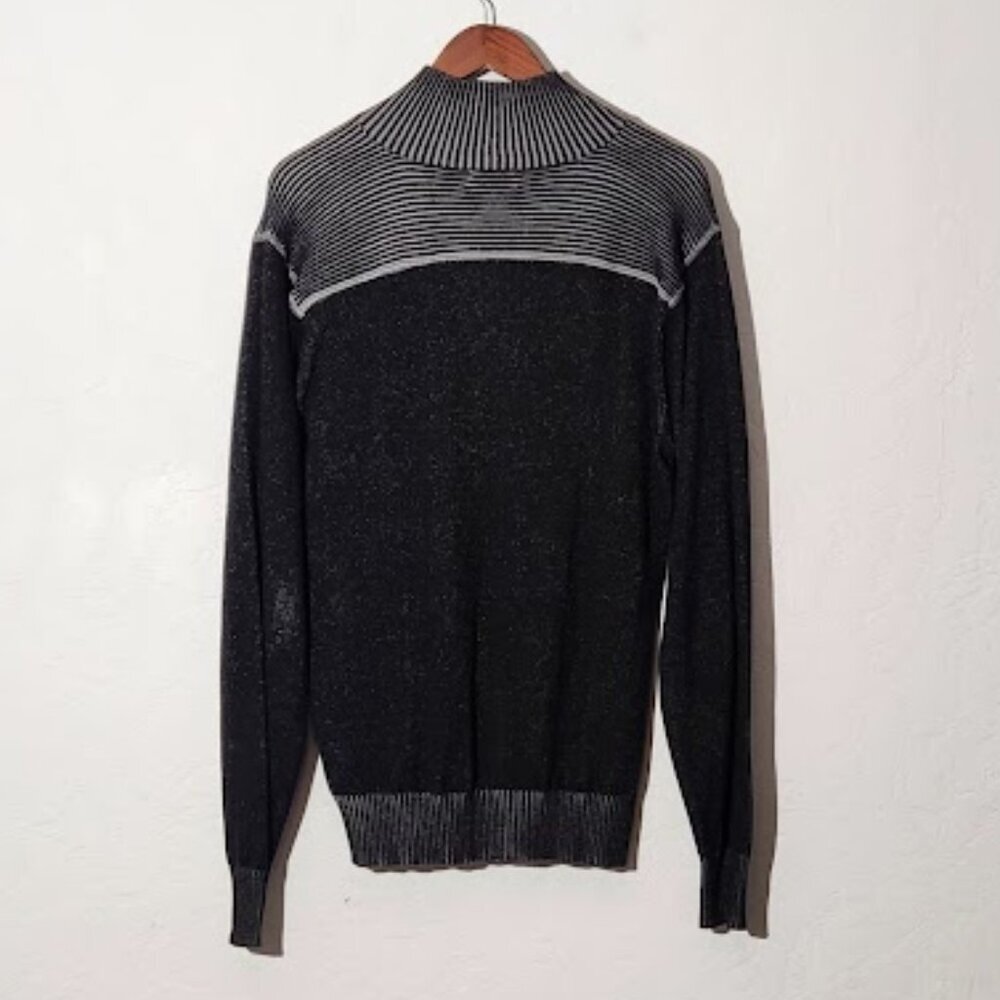Carbon Men's Mock Neck 1/4 Zip Sweater in size Large - Picture 4 of 5